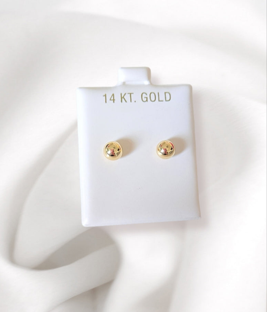 Stud earring with screw closure/ SK-13/ 14kt gold