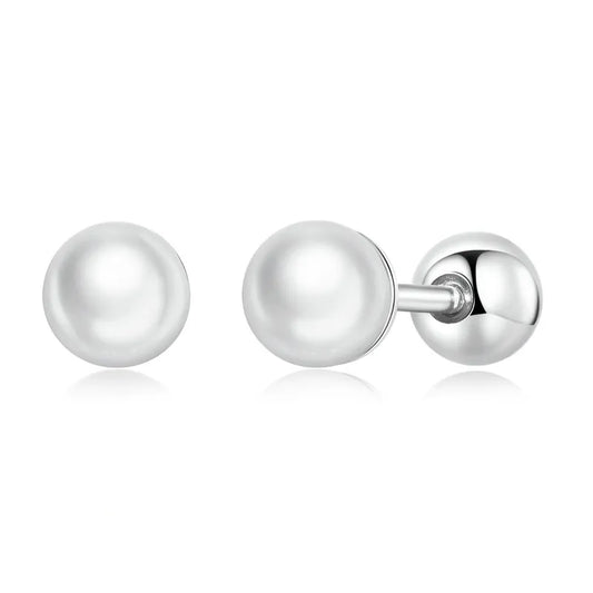 Pearl stud earring/ BSE630-AL/ 925 Silver