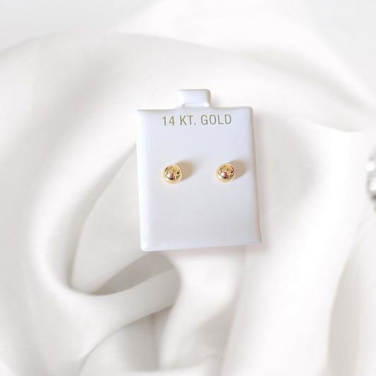 Stud earring with screw closure/ SK-13/ 14kt gold